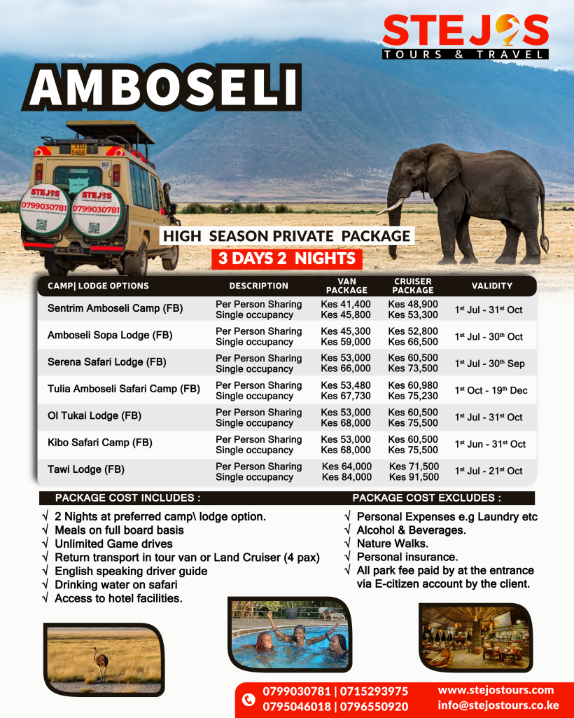 Amboseli safari tours
