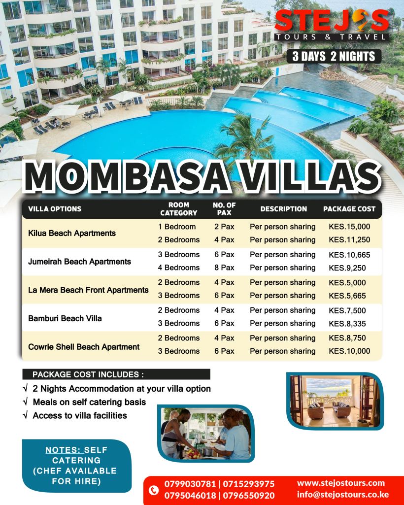 Mombasa holiday packages from Nairobi