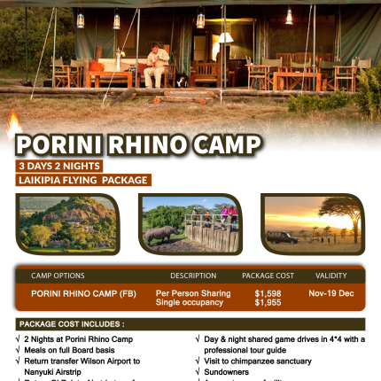 Discounted Porini Safari Packages