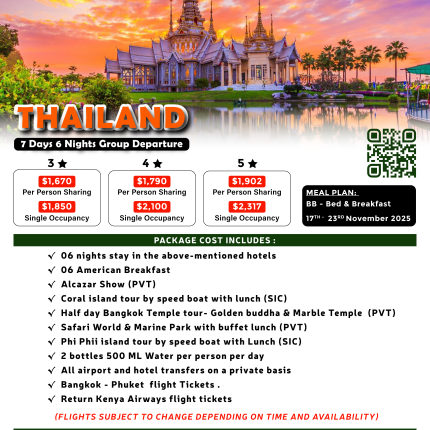 Thailand holiday packages including flights