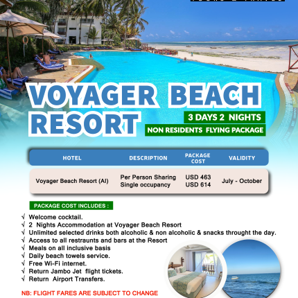 Voyager beach resort packages price